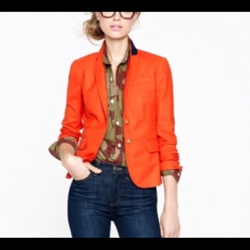 JCREW Orange Blazer